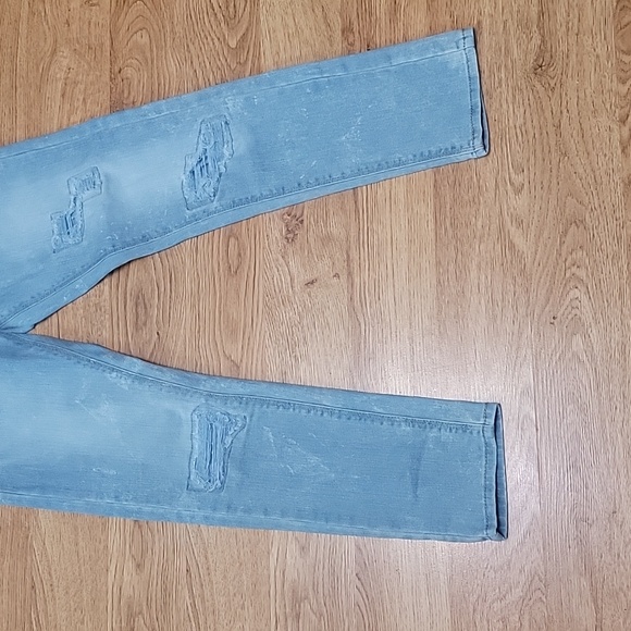 Levis Denizon Taper Distressed Jeans Size 12 - Picture 3 of 12